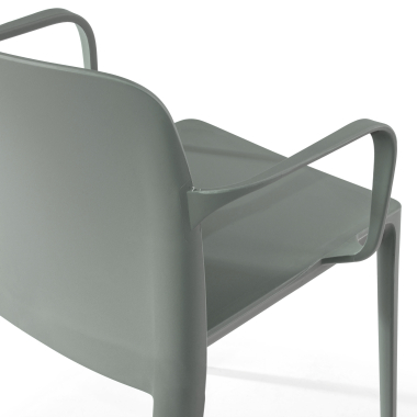 visitor chair green loop plastic fixed armrests 6