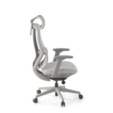 ergonomic chair white grey aeroflow white frame mesh 3d adjustable armrests double lumbar support headrest 8