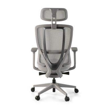 ergonomic chair white grey aeroflow white frame mesh 3d adjustable armrests double lumbar support headrest 7