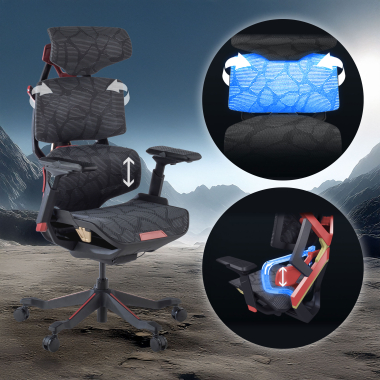 gaming chair red dragonlord mesh 6d adjustable armrests lumbar support headrest 6