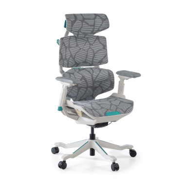 gaming chair white green dragonlord mesh 6d adjustable armrests lumbar support headrest 4