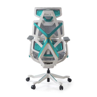 gaming chair white green dragonlord mesh 6d adjustable armrests lumbar support headrest 3