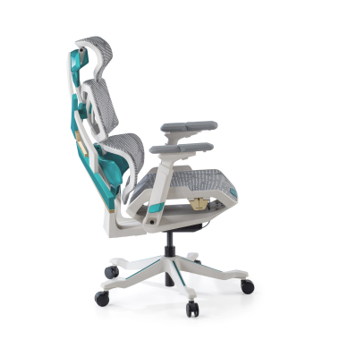 gaming chair white green dragonlord mesh 6d adjustable armrests lumbar support headrest 9