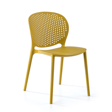 visitor chair yellow tango plastic no armrests 1