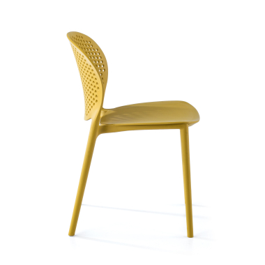 visitor chair yellow tango plastic no armrests 3