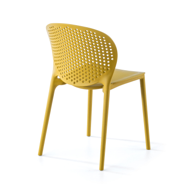 visitor chair yellow tango plastic no armrests 5