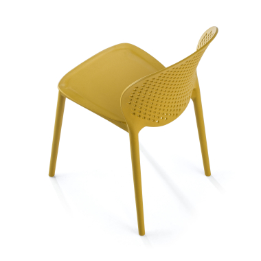 visitor chair yellow tango plastic no armrests 7