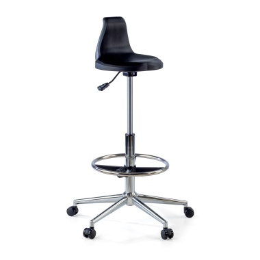 work and laboratory stool black polytec plastic no armrests 1