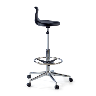 work and laboratory stool black polytec plastic no armrests 4