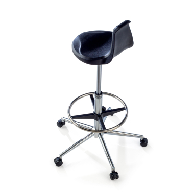 work and laboratory stool black polytec plastic no armrests 6