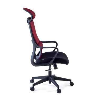 office chair red nebula mesh fixed armrests lumbar support headrest 4