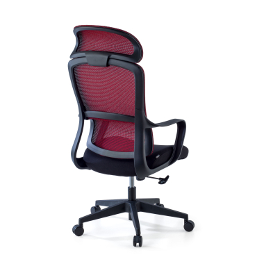 office chair red nebula mesh fixed armrests lumbar support headrest 8