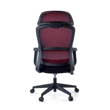 office chair red nebula mesh fixed armrests lumbar support headrest 6