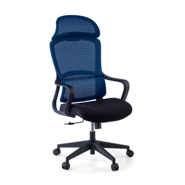 office chair blue nebula mesh fixed armrests lumbar support headrest 1