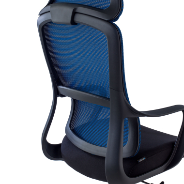 office chair blue nebula mesh fixed armrests lumbar support headrest 5