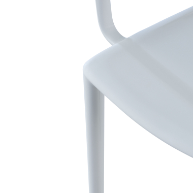 visitor chair white omnia plastic fixed armrests 8
