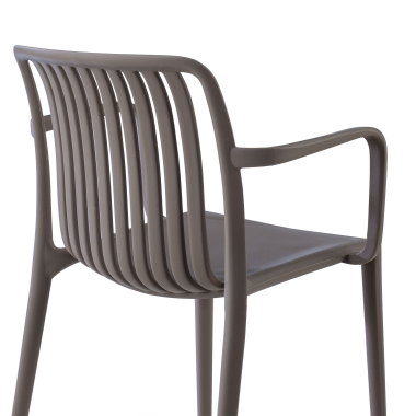 visitor chair gray omnia plastic fixed armrests 4