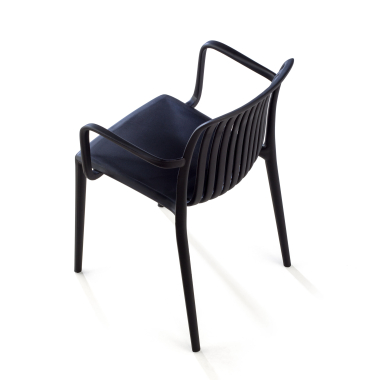 visitor chair black omnia plastic fixed armrests 8