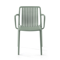 Stackable outdoor hospitality chair Omnia with arms