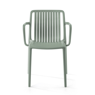 visitor chair green omnia plastic fixed armrests 2