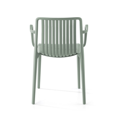 visitor chair green omnia plastic fixed armrests 5