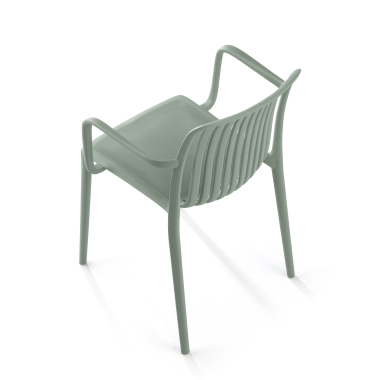 visitor chair green omnia plastic fixed armrests 7