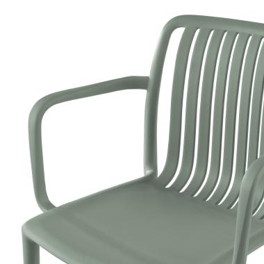 visitor chair green omnia plastic fixed armrests 8