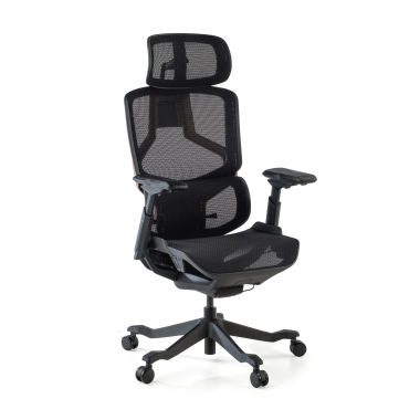 ergonomic chair black aeromax black frame mesh 5d adjustable armrests double lumbar support headrest 1