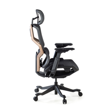 ergonomic chair black aeromax black frame mesh 5d adjustable armrests double lumbar support headrest 4