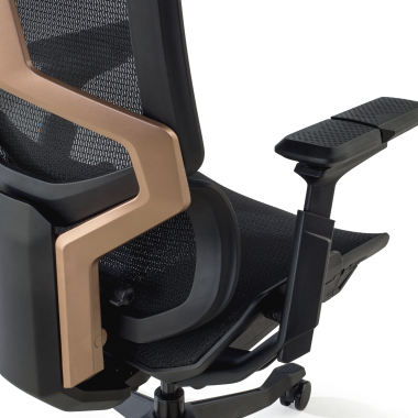 ergonomic chair black aeromax black frame mesh 5d adjustable armrests double lumbar support headrest 9