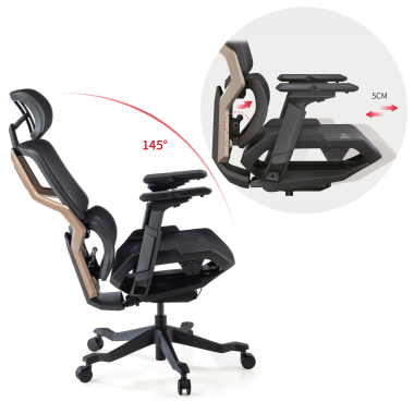 ergonomic chair black aeromax black frame mesh 5d adjustable armrests double lumbar support headrest 5