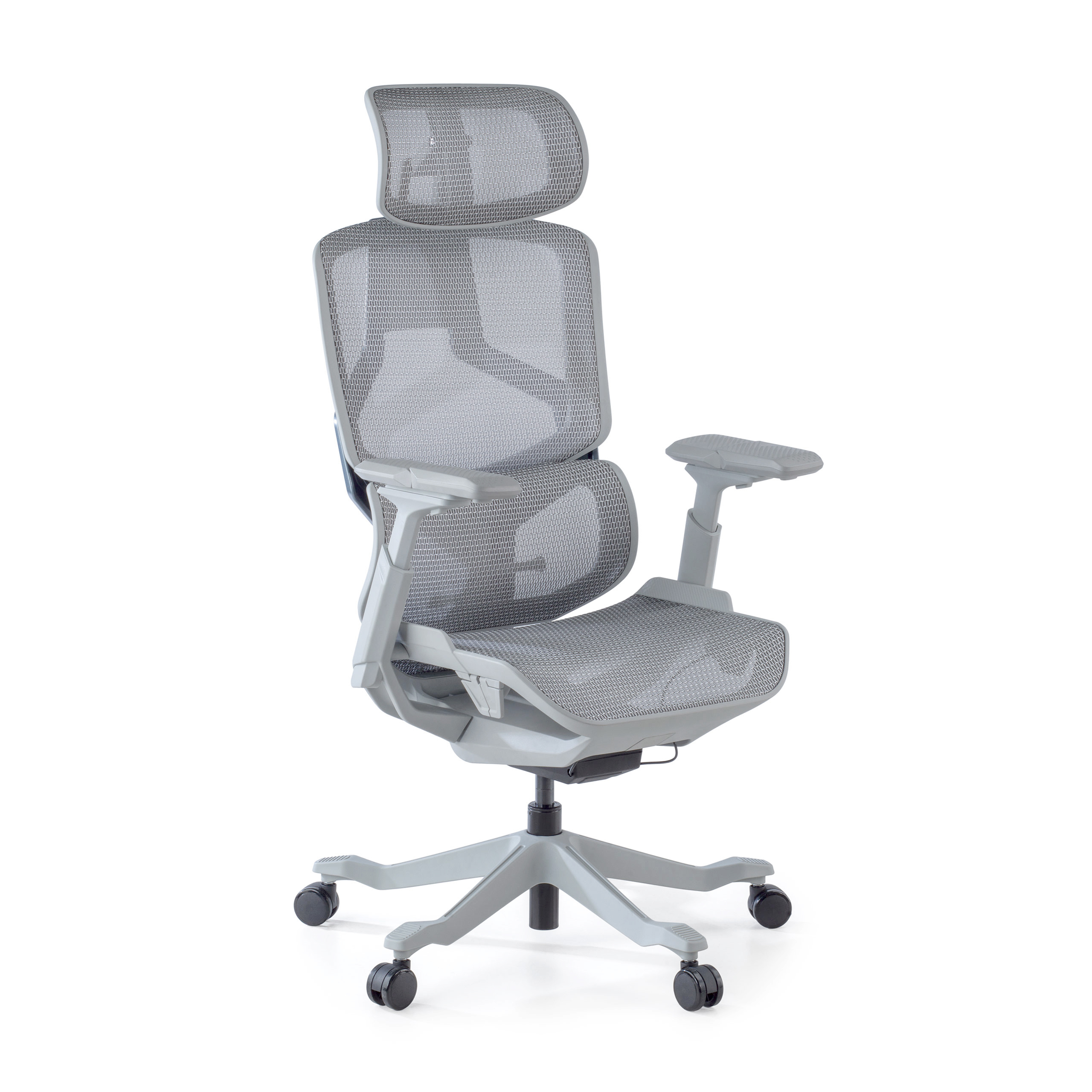 AeroMax Ergonomic Office Chair white double lumbar support
