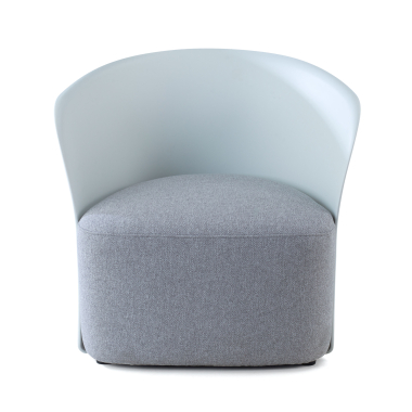 waiting room chair white duomo fabric fixed armrests 3