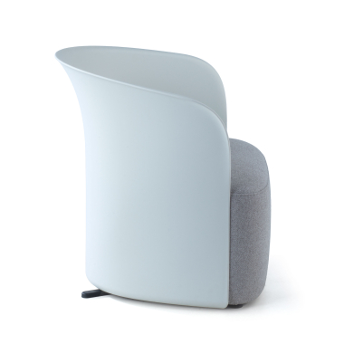 waiting room chair white duomo fabric fixed armrests 4