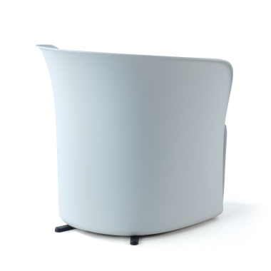 waiting room chair white duomo fabric fixed armrests 9
