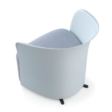 waiting room chair white duomo fabric fixed armrests 6
