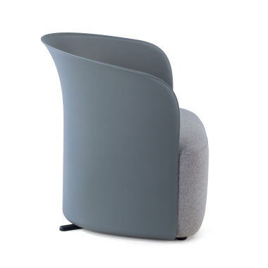 waiting room chair gray duomo fabric fixed armrests 4