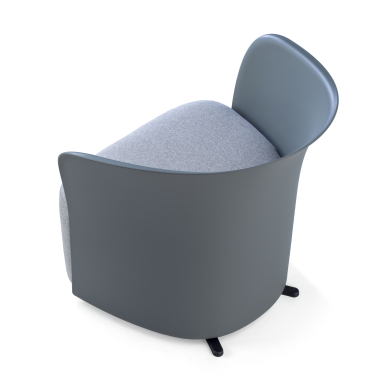 waiting room chair gray duomo fabric fixed armrests 7