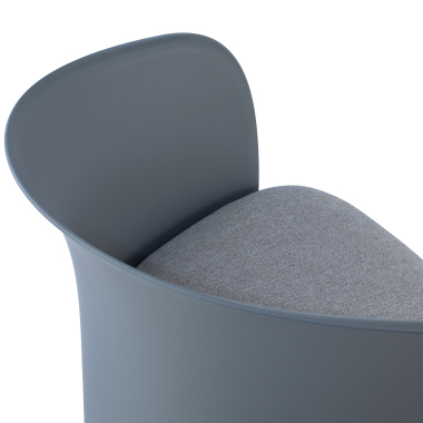 waiting room chair gray duomo fabric fixed armrests 5
