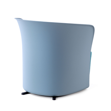 waiting room chair blue duomo fabric fixed armrests 8