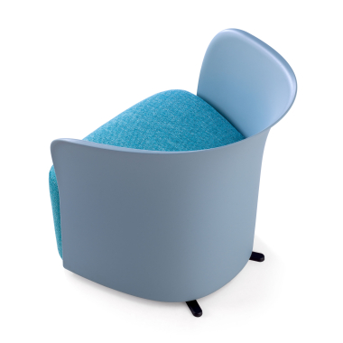 waiting room chair blue duomo fabric fixed armrests 5