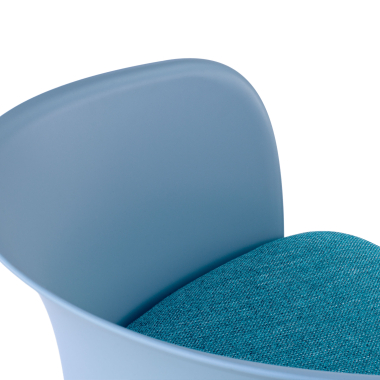 waiting room chair blue duomo fabric fixed armrests 6