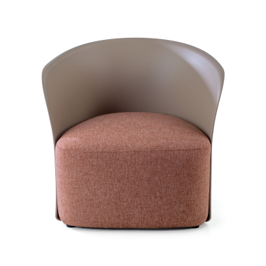 waiting room chair brown duomo fabric fixed armrests 3