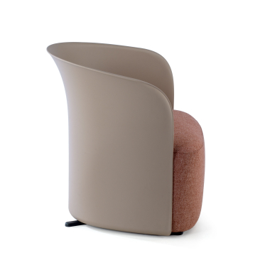 waiting room chair brown duomo fabric fixed armrests 4