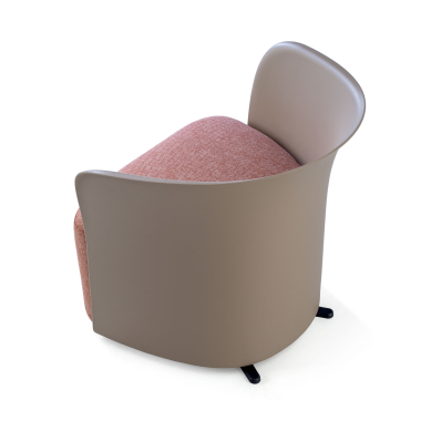 waiting room chair brown duomo fabric fixed armrests 5