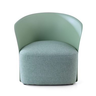 waiting room chair green duomo fabric fixed armrests 3