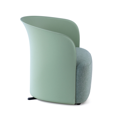 waiting room chair green duomo fabric fixed armrests 4