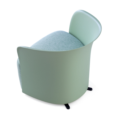 waiting room chair green duomo fabric fixed armrests 6
