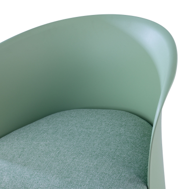 waiting room chair green duomo fabric fixed armrests 5