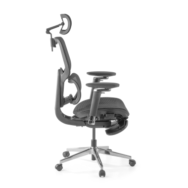 ergonomic chair black erghos x2 mesh 5d adjustable armrests double lumbar support headrest extendable footrest 11